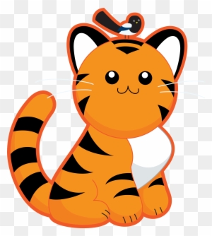 Roary, Kimchi Kawaii's Tiger Mascot With A Magpie - Cat