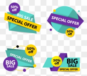 Colorful Shopping Sale Flyer, Sale, Banner, Offer Png - Shoping Element Vector Png