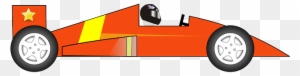 Orange Race Car Clip Art Clipart - Race Car Vector Png