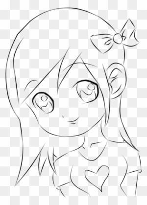 Cartoon Drawing Of Girls At Getdrawings - Anime Girl Drawing Easy - Free  Transparent PNG Clipart Images Download