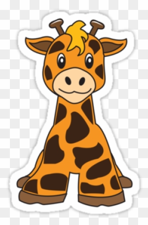 Cute Cartoon Giraffe Tumblr - Animal Sticker Png Hd - Free Transparent PNG  Clipart Images Download