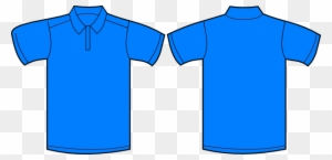 Front Clipart - T Shirt Polo Blue