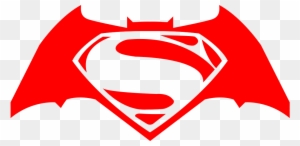 Superman Vs Batman Logo - Batman Vs Superman Logo Red Outline