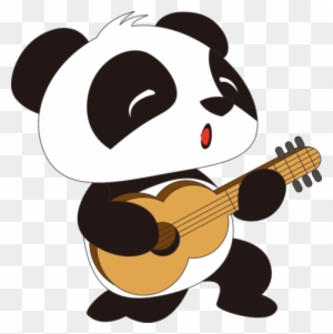 Panda Guitar - Panda Playing Guitar Cartoon