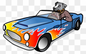 Dog In Sports Car - Cartoon Dog Driving Sports Car Mugs