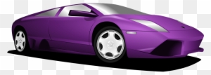 Car Vehicle Sports Car Lamborghini Racing - Purple Sports Car Png