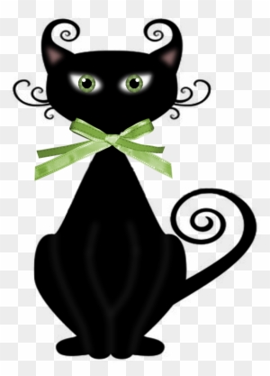Gatos (555×800) - Spooky Black Cat 1" Square Glass Pendant