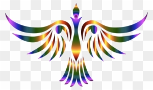 Colorful Abstract Tribal Bird Illustration - Abstract Birds Png