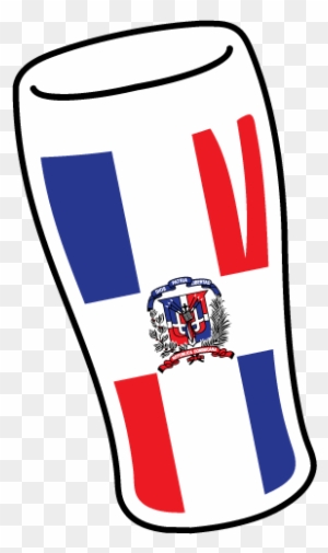 Flag Of Dominican Republic Beer Pint Glass Cerveza - Dominican Republic Flag