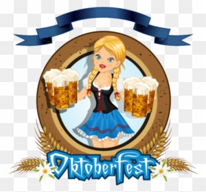 Oktoberfest Girl With Beer Logo - Oktoberfest Girl Logo