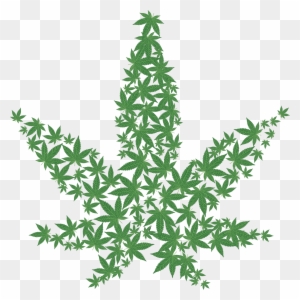Free Clipart Of A Pot Cannabis Marijuana Leaf - Marijuana Leaf Png