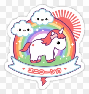 Super Cute Baby Rainbow Unicorn Stickers - Kawaii Unicorn Stickers