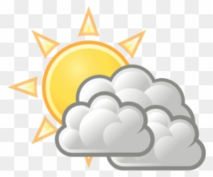 Sunny Clipart Weather Forecast Symbol - Partly Cloudy Weather Symbol