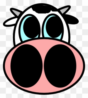 Clare Cow Clip Art At Clker - Easy Cow Face Drawing