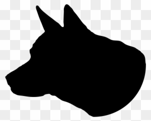 Onlinelabels Clip Art - Boxer Dog Head Silhouette