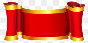 Red Gold Banner Png Clip Art Image - Ribbon Banner Png