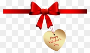 Ribbon Clipart Valentine - Happy Valentines Day Logo Png