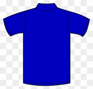 Football Jersey Clipart - Polo Shirt Blue Front