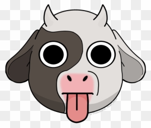Fan Artso I Decided To Redraw The Channel Cow Staring - Cow Chop Cow Logo