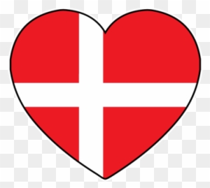 Denmark Danish Danmark Flag Heart Football Soccer Love - Flag