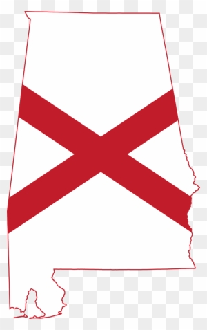 301px Flag Map Of Alabama - Alabama State Flag Logo