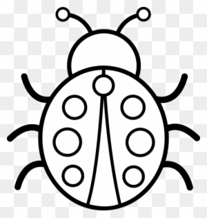 Free Ladybug Clip Art Black And White - Cute Bug Embroidery Design