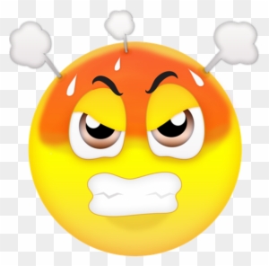 Angry Face Emoticon - Angry Emoji Png
