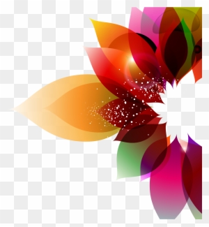 Color Flower Abstract Art Floral Design Colorful Background - Abstract Floral Background Floral Png Designs