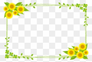 Common Sunflower Public Domain Illustration - Transparent Sunflower Border