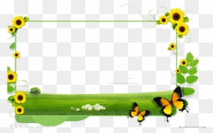 Common Sunflower Clip Art - Borders Flower Yellow And Green