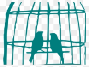 Cage Clipart Caged Bird - Birds In A Cage Drawing