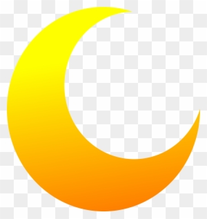 Yellow Crescent Half Moon Vector Clipart Image - Half Moon Vector Png