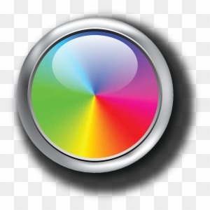 Colors, Chromatic Circle, Red, Green, Blue - Rainbow Button