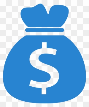 We Pay Cash - Money Bag Icon Blue