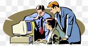 Vector Illustration Of Office Colleagues Meeting And - Bcs-011 Computer Basics And Pc Software