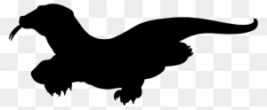 Komodo Dragon Silhouette Sperm Whale Clip Art - Silhouette Of A Komodo Dragon