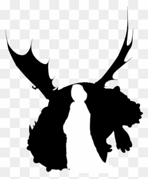 Viking And Dragon Silhouettes - Meatlug From How To Train Your Dragon