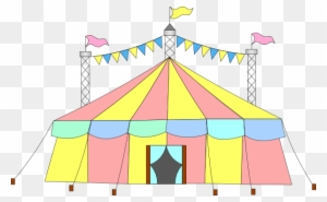 Big Top Tent Circus Clip Art - Pink Circus Tent Clipart