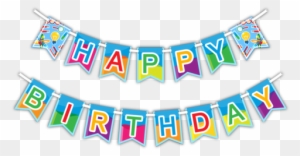 Super Science "happy Birthday" Party Banner - Birthday Party Banner Png