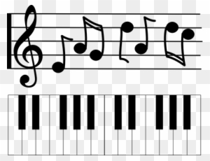 Keyboard Piano Notes Treble Clef Music Ins - Music Notes Clip Art