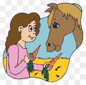 Play As A Guest At A Virtual Horse Where You Feed, - Feeding The Animals  Clipart - Free Transparent PNG Clipart Images Download