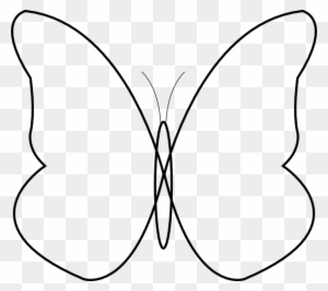 Butterfly Outline Clip Art - Butterfly Outline Transparent Background
