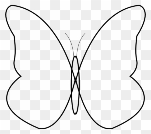 Butterfly Outline Clip Art - Butterfly Outline Transparent Background