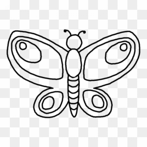 Butterfly Outlines Clip Art On Simple Of Butterflies - Outline Drawings Of Butterfly