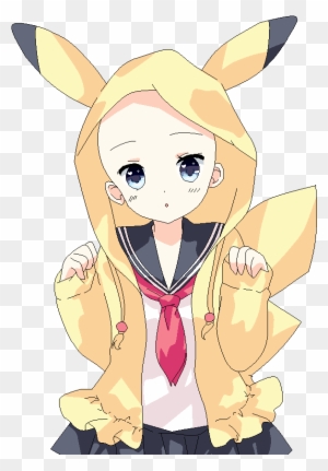 View Collection - Cute Anime Girl With Pikachu Hoodie