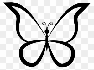 Butterfly Outline Design From Top View Comments - Outline Image Of Butterfly