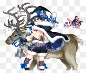 Emperpep 1,040 36 Render Blue Girl Christmas By Gothicxstyylee - Anime Christmas Renders