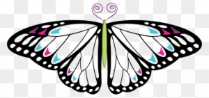 Clipart Butterflies - Brush-footed Butterfly