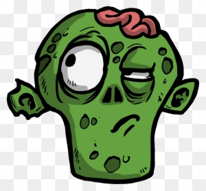 The Zombie Thinking - Cartoon Zombie Face Png