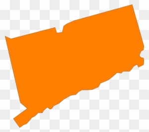 Connecticut State Outlines Clip Art - Connecticut State Map Flag